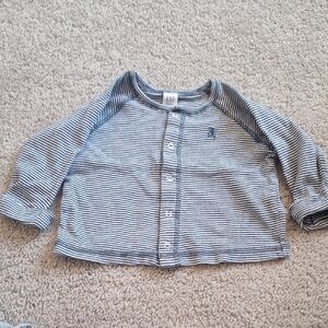 Striped Blue Kids Shirt Baby Gap Size 3/6 Months